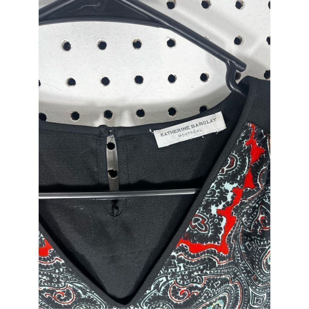 Katherine Barclay Black Multi Paisley V-Neck Tunic - Picture 5 of 6
